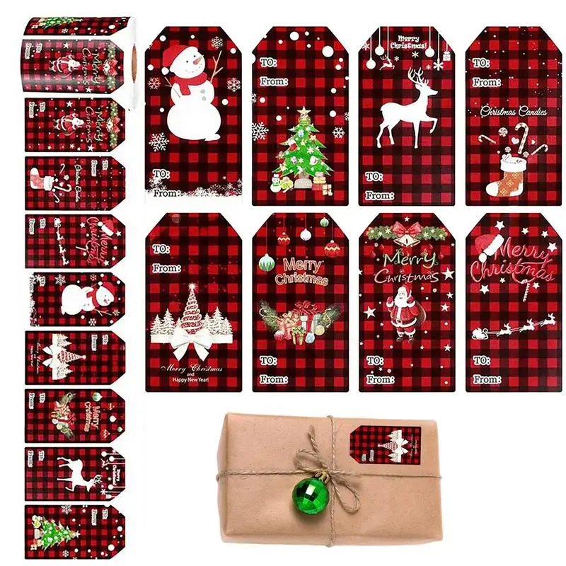 

Подарочные этикетки, Рождество, 300 шт., самоклеящиеся, веселые, прямоугольные, особая форма, Подарочная коробка, герметичные Подарочные наклейки