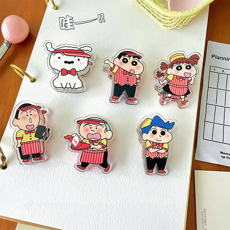 

Kawaii Sanrio Sealing Clip Crayon Shin-Chan Anime Cute Pp Clamp Note Clips Gift Wrap Decorate Test Paper Folders Gifts for Girls