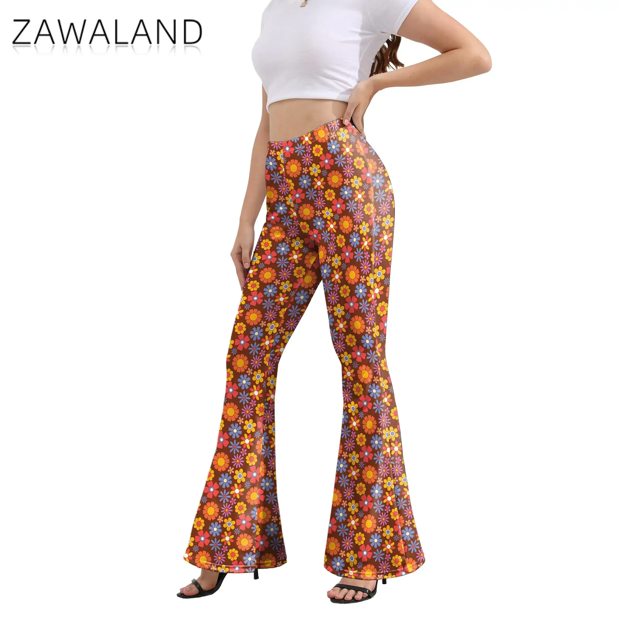 Костюм для косплея Zawaland в стиле ретро 70-60-х годов женская модель расклешенные