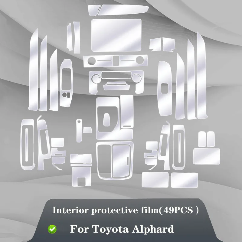Для Toyota Alphard 2015-2020 внутренняя центральная консоль автомобиля прозрачная