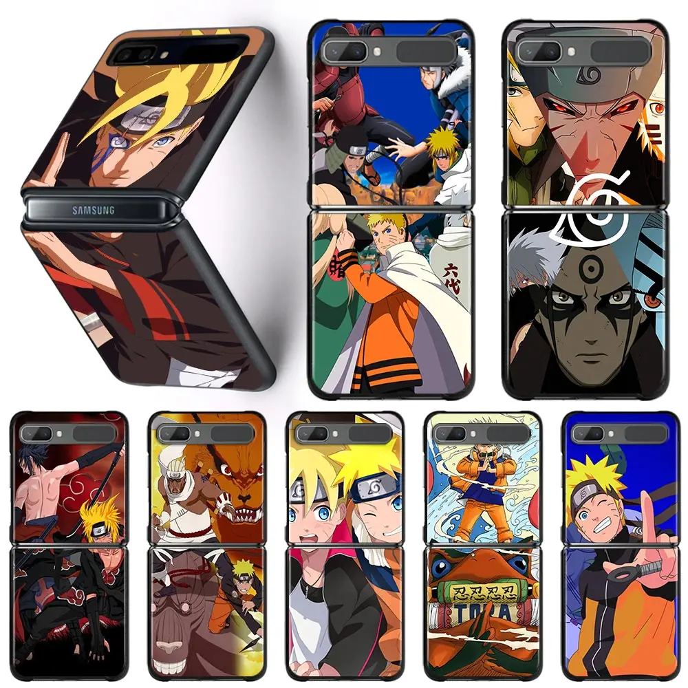 

Case For Samsung Galaxy Z Flip 3 Z Flip 3 5G Hard pc Phone Cover for galaxy zflip 3 ZF3 Coque Anime Uzumaki Naruto Sasuke