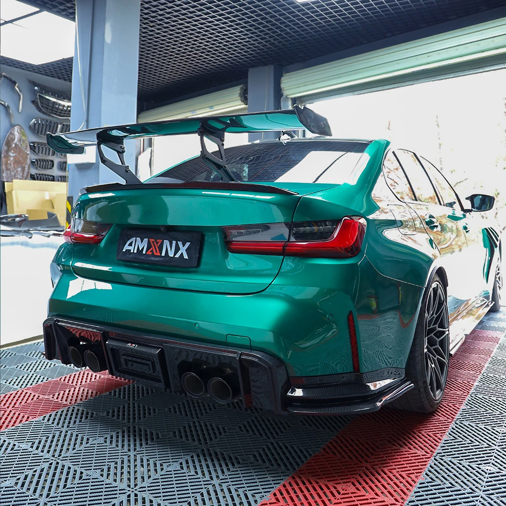 Для BMW M3 M4 2021-2024 G80 G82 Натуральное сухое углеродное волокно Новый задний диффузор в