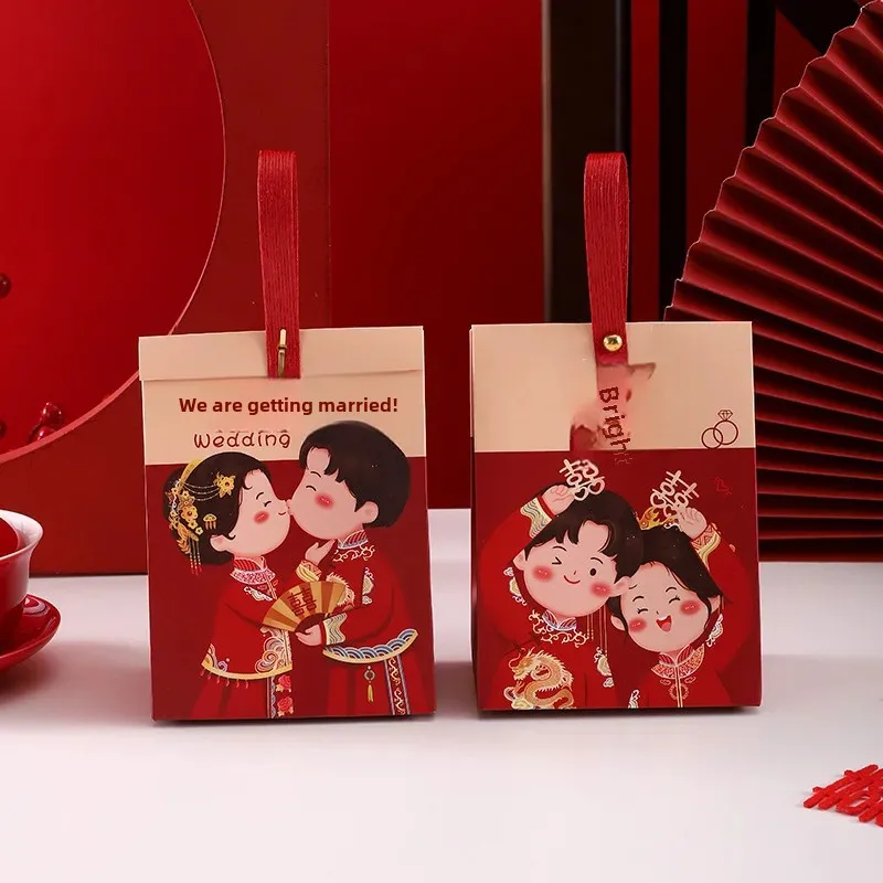 Новая мультяшная свадебная коробка конфет ручная сумка для сделай сам украшения