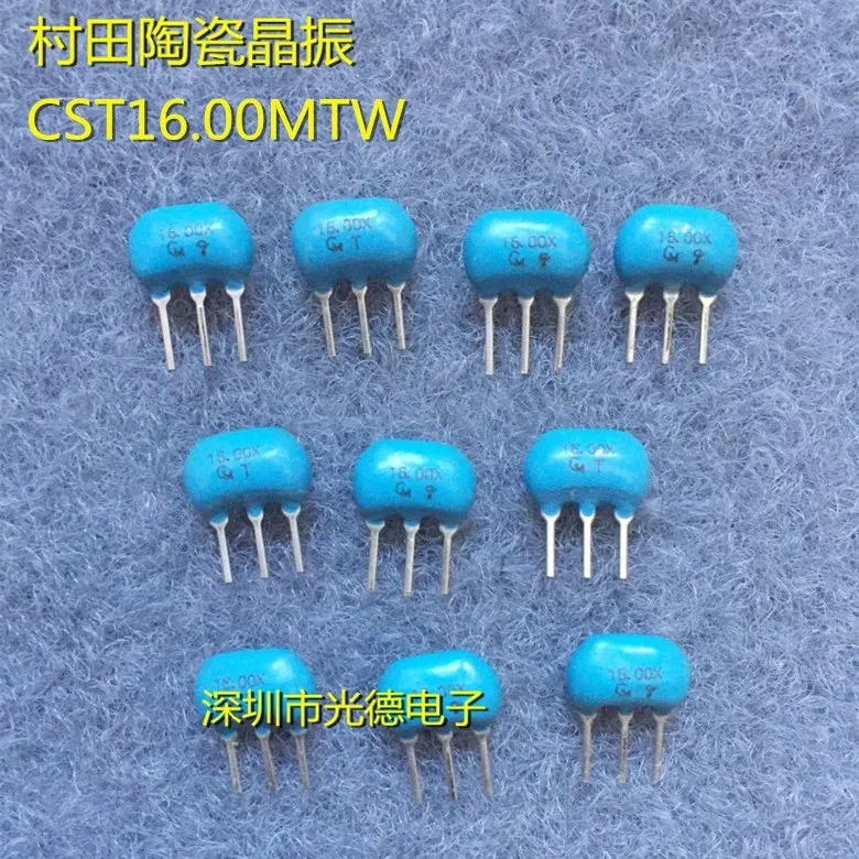 

50PCS/ 16M original Murata ceramic crystal oscillator CSTLA16M0X55-BO CST16.00MTW 16MHZ straight plug 3 feet