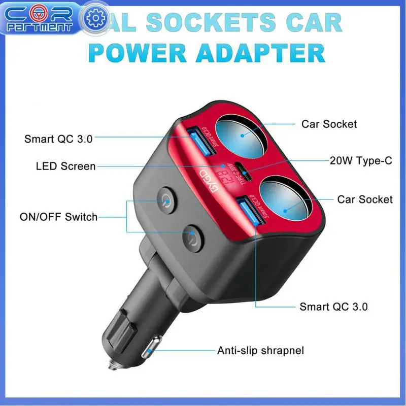 

Portable Cigarette Lighter Adapter 120w Universal Usb Car Charger Car Accessories Highpower Car Cigarette Lighter Lightweight