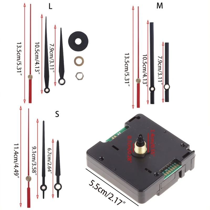 Атомный радиоуправляемый бесшумный механизм часов набор сделай сам с 3 стрелками
