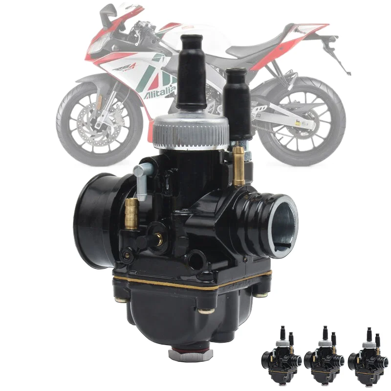 Купи Motorcycle Carburetor Carb for Moped Scooter 2T Dellorto PHBG Racing 17 19 21MM with air intake RS50 47cc 49cc GY6 Carburettor за 1,595 рублей в магазине AliExpress