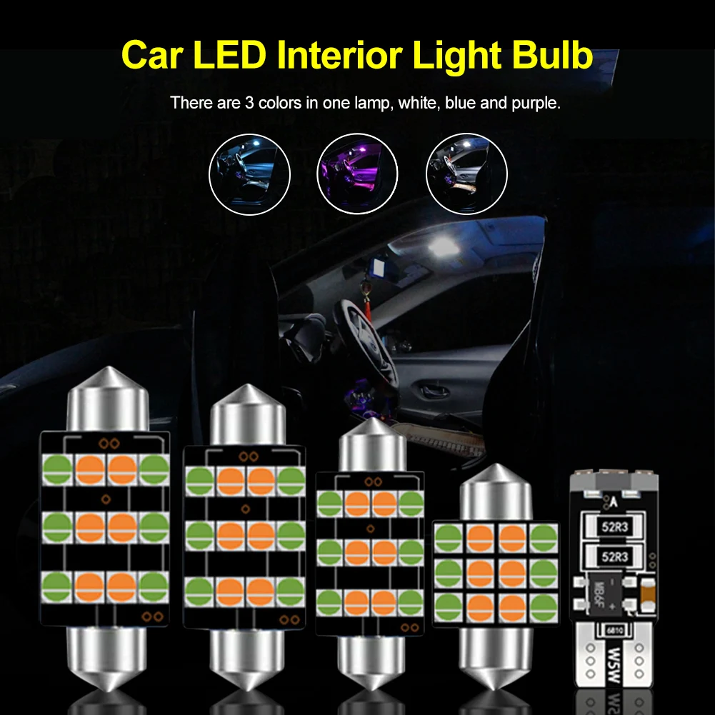 

Car LED Interior Light 31mm 36mm 39mm 41mm Car LED Reading Light License Plate Light High Brightness White Lamp Auto Accessories