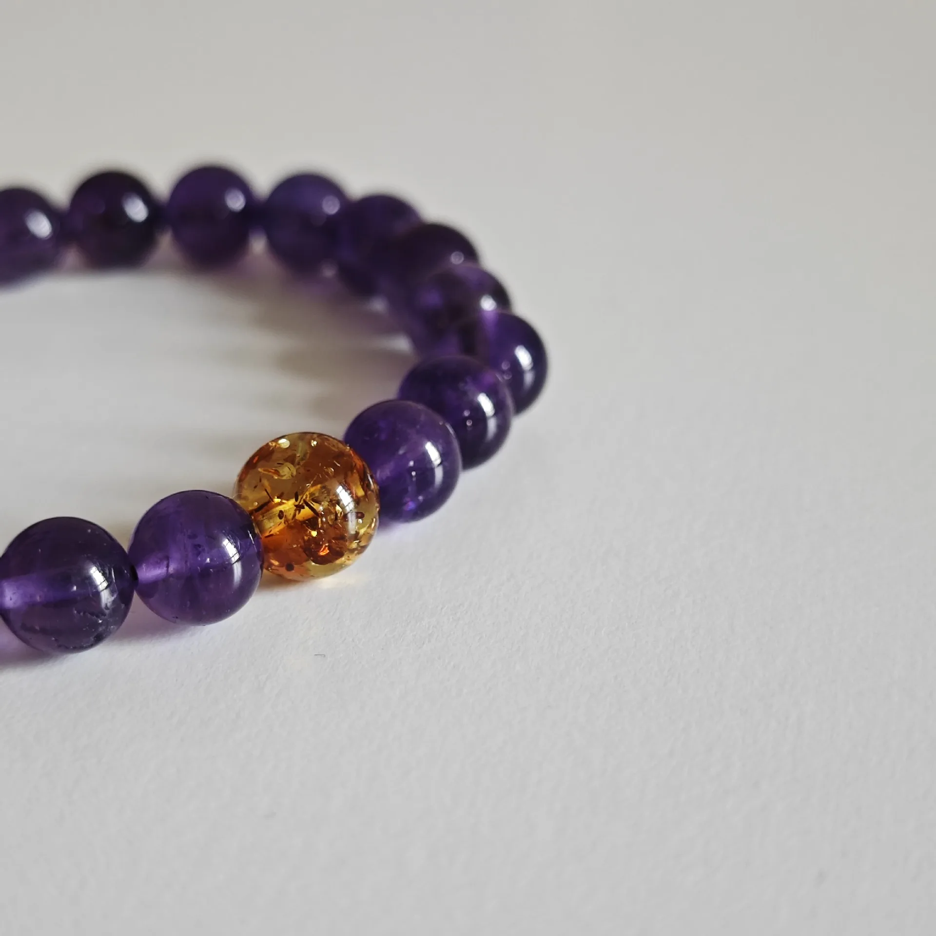 Девять фиолетовых изоляционных огней Уругвайский браслет с аметистом переходка