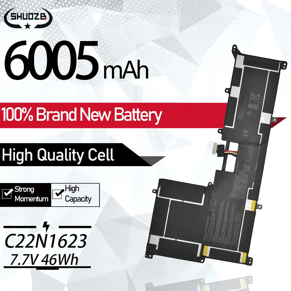 C22N1623 Аккумулятор для ноутбука Asus ZenBook 3 Deluxe UX490U UX490UA UX490UA-1A 0B200-02400100 ZENBOOK3V 7,7 V 46Wh C22N1623 Аккумулятор для ноутбука Asus ZenBook 3 Deluxe UX490U UX490UA UX490UA-1A 0B200-02400100 ZENBOOK3V 7,7 V 46Wh
