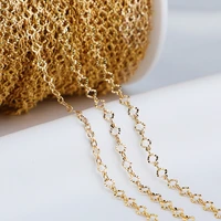 1metet brass 14k gold plated spool heart link chain textured paperclip bulk chains diy for necklace bracelet jewelry making