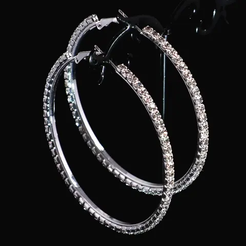 Серьги-кольца Blizheri серебристого цвета