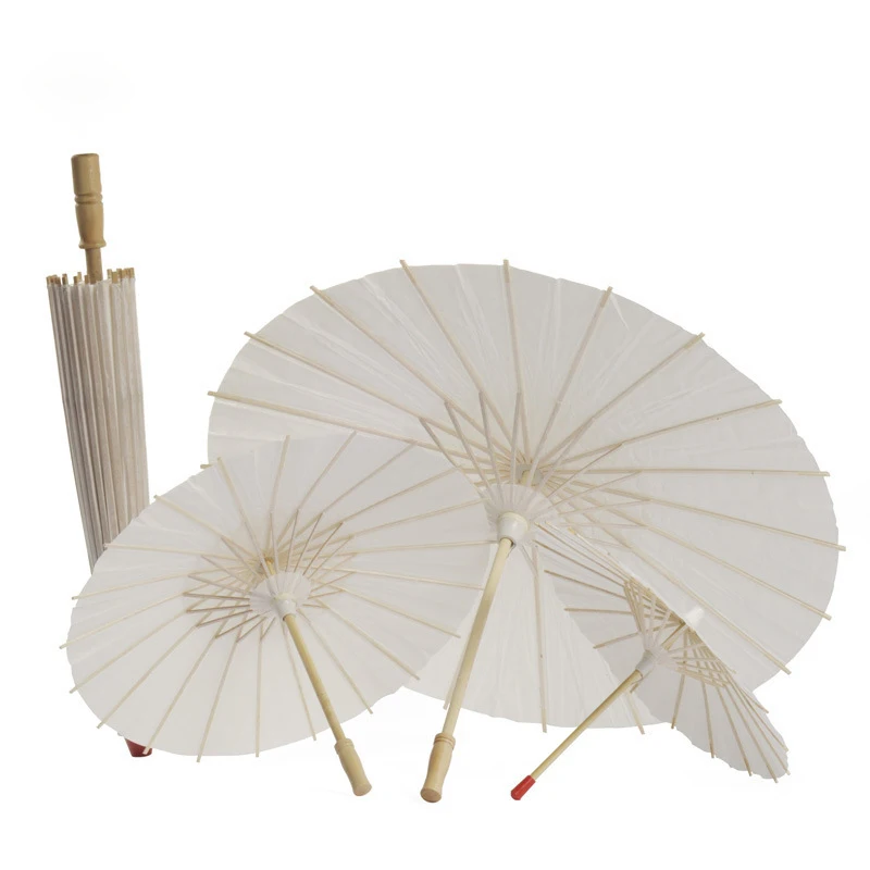 

30 шт./партия, бумажный зонтик для свадебной фотосъемки Китайский бумажный зонтик свадебное платье аксессуары вечеринка украшенная белой бумагой зонтик 60 см 84 см