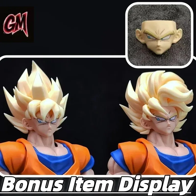 Фото 【Доставка в течение 24 часов】Dragon Ball Z SHF GM Studio (прямые волосы / вьющиеся волосы) Набор аксессуаров для головы Супер Сайяна Гоку, игрушка №2
