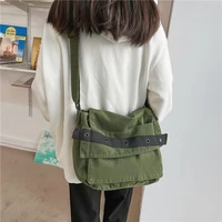 cgcbag large capacity women canvas shoulder bag 2022 simple solid student shopper female tote bag retro designer crossbody bags