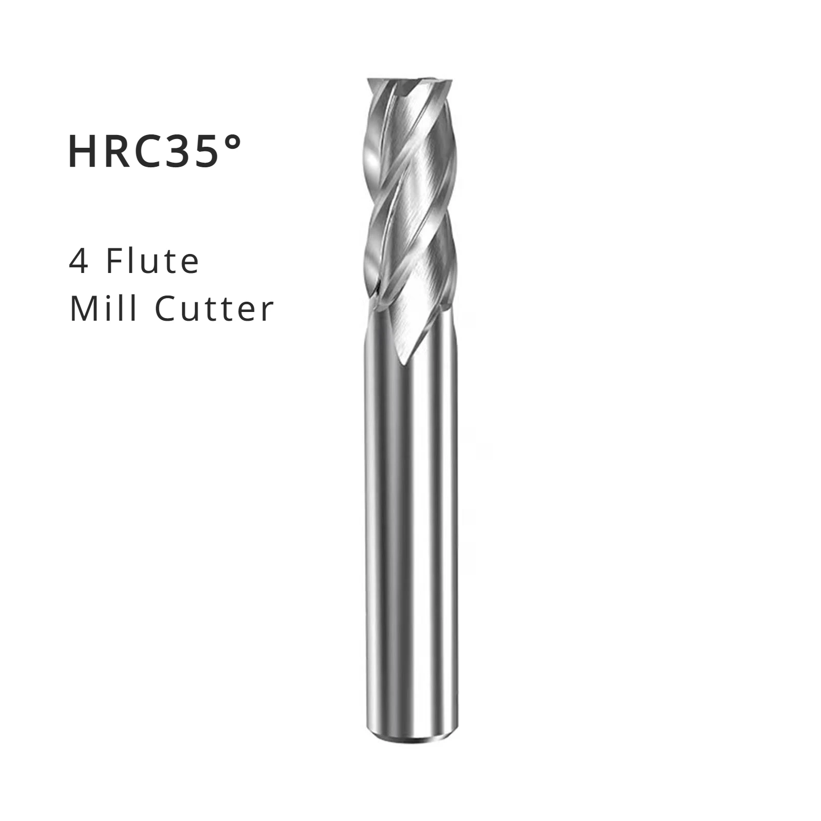 HRC35 ° 4-зубая концевая фреза из быстрорежущей стали для дерева алюминия чугуна