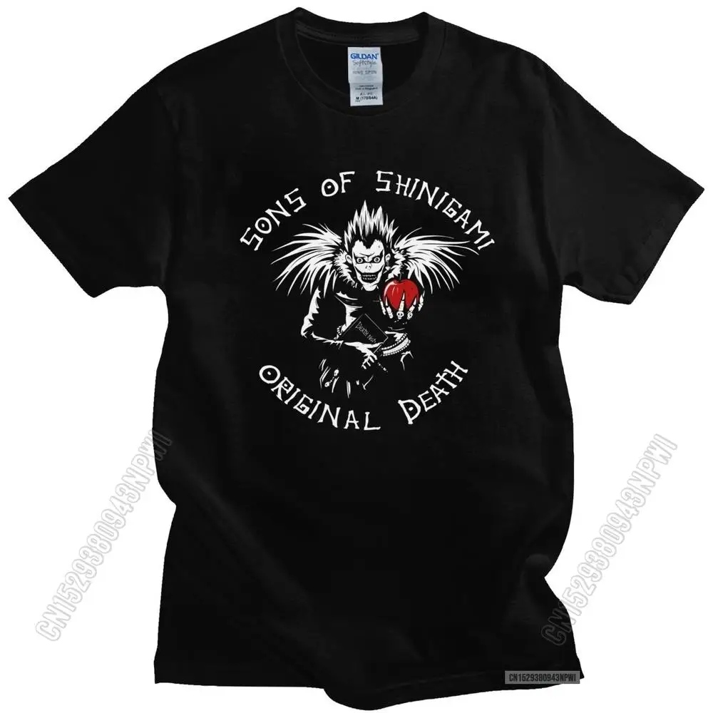 Funny Death Note Sons Of Shinigami T Shirt Men Crewneck 100% Cotton Manga Anime Ryuk Fan T-Shirt Clothing Tee Top Merch Gift