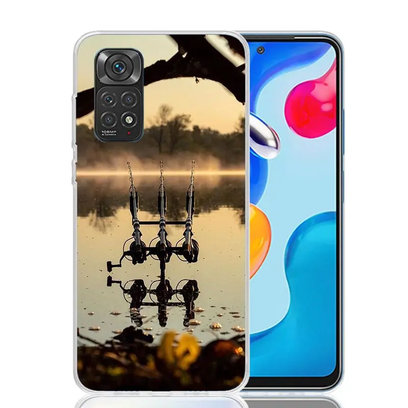 Фото Чехол для телефона с крючком для ловли карпа для Xiaomi Redmi Note 10 9 9S 8 8T 7 5 Mi 12T 11T 10T 9T 15 Pro 14 Ultra 12 11 Lite 11i 12 №2
