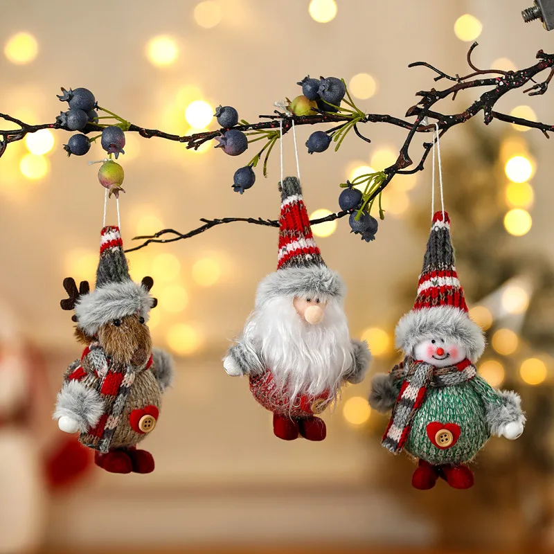 

Christmas Decoration Dolls, Colorful Fabric Three-dimensional Mini Hangings, Christmas Tree Ornaments, Christmas Gifts