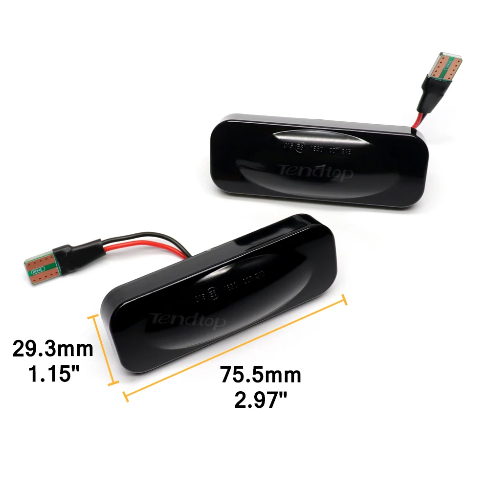 2 шт. светодиодный янтарный динамический указатель поворота боковой габаритный