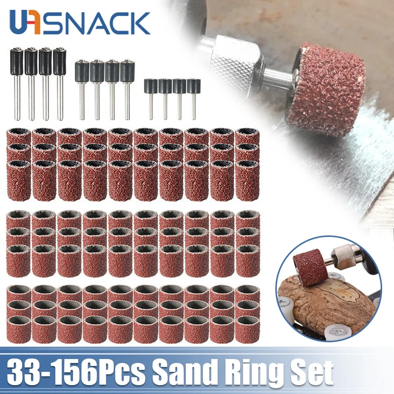 Sanding Drums Kit Sanding Band 1/2 1/4 3/8Inch Grinding Poli