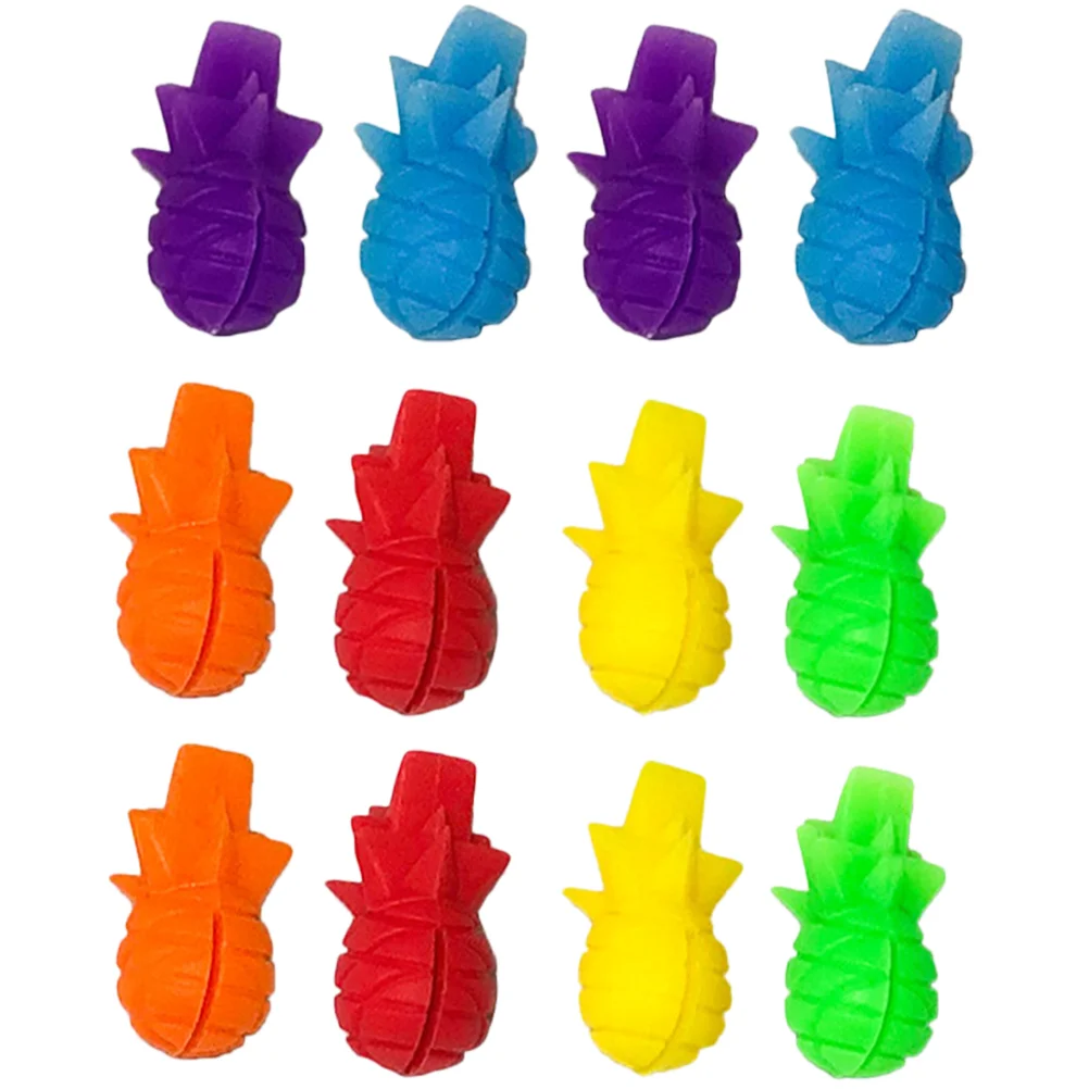 

12pcs Replacement Durable Practical Cup Markers Tiny Cup Markers Gathering Markers Pineapple Shape Marker