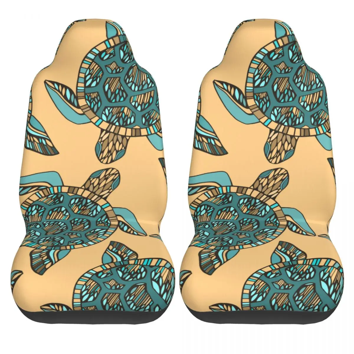 

2PCS Car Seat Protector Cover Sea Turtles Cartoon Universal Seat Covers Car Seat Cover Cushion Protector