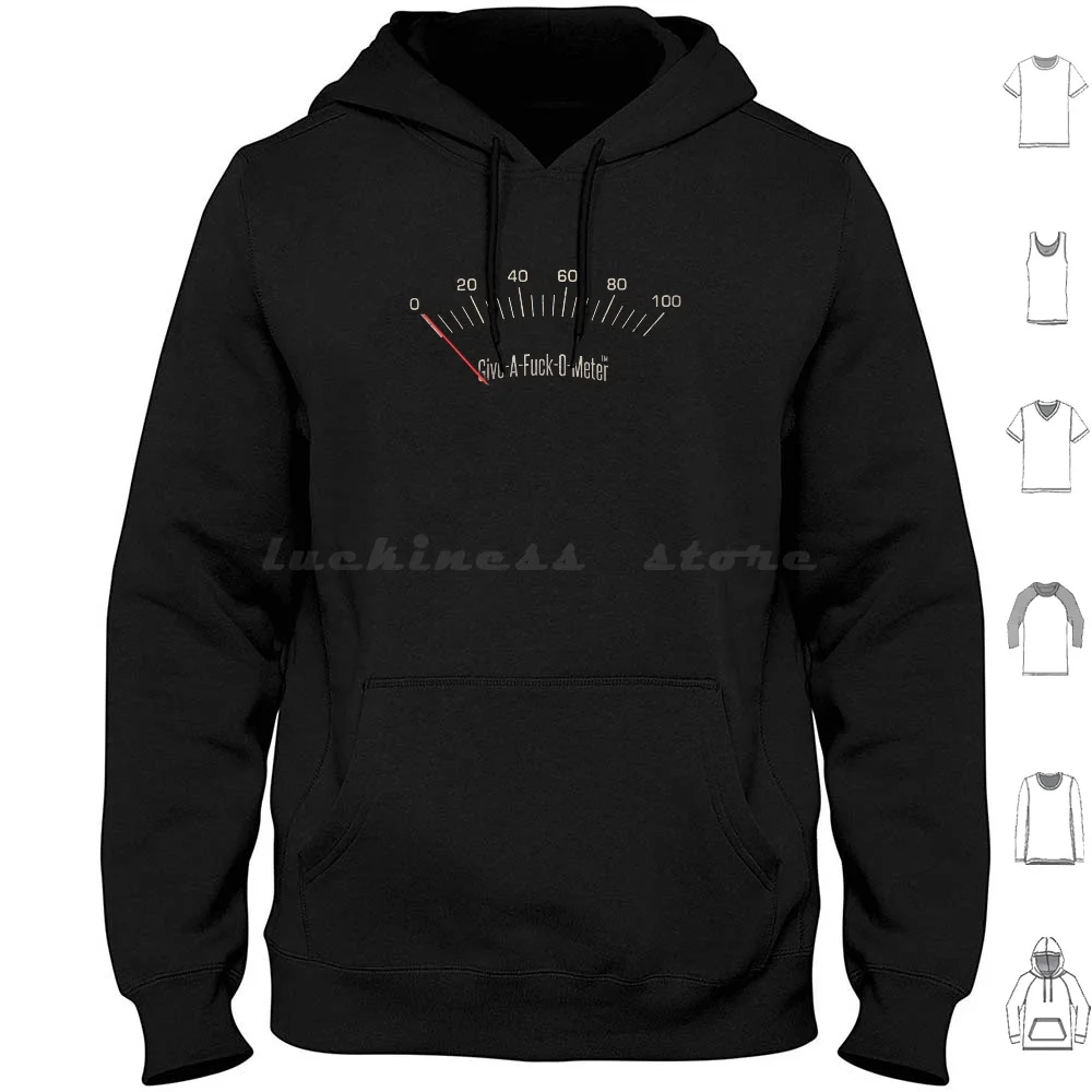 

Give A O Meter Hoodie cotton Long Sleeve Sarcasm Humor Quote Slogan Punk Goth