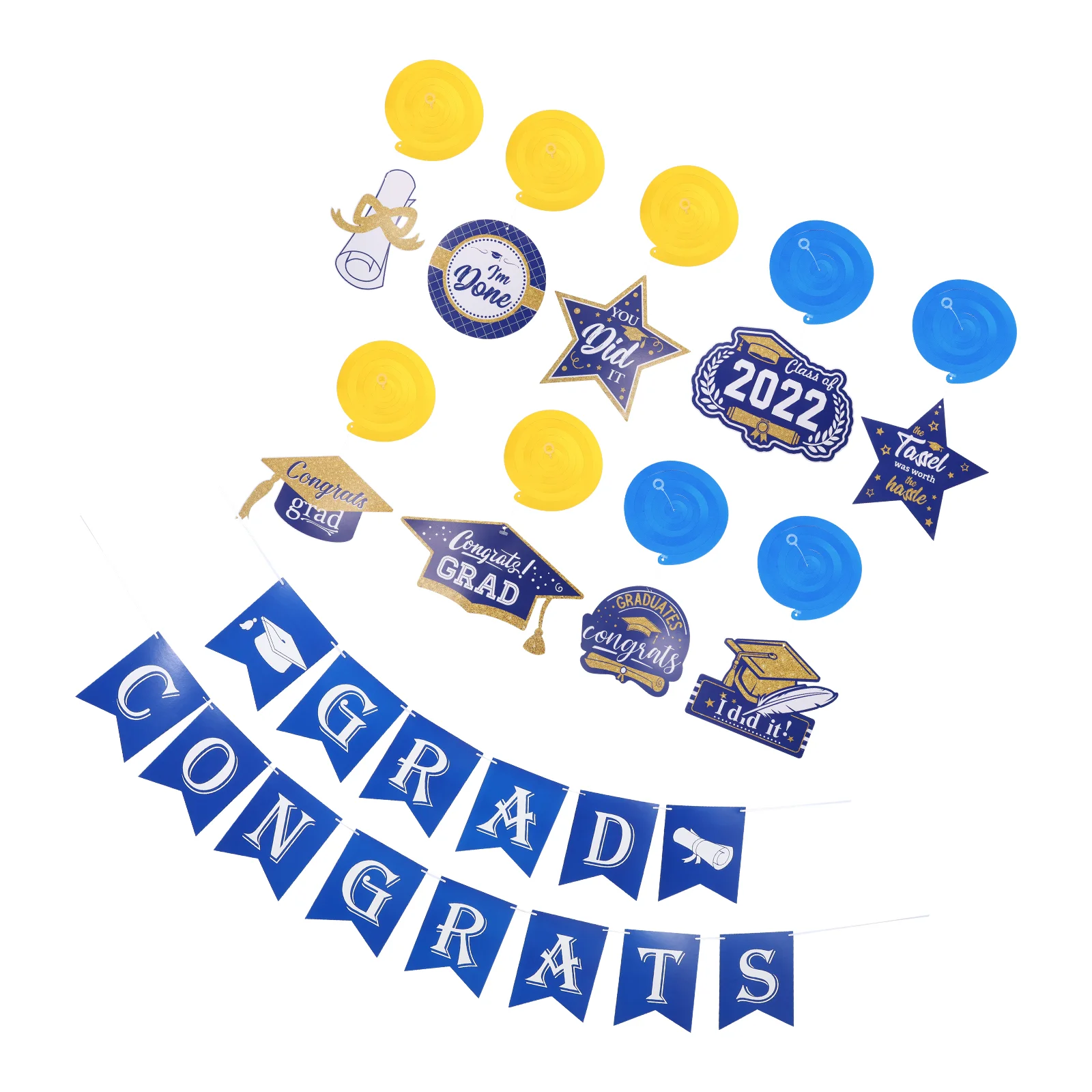 

1Set Paper Craft Spiral Ornaments Party Banners Graduation Party Decors