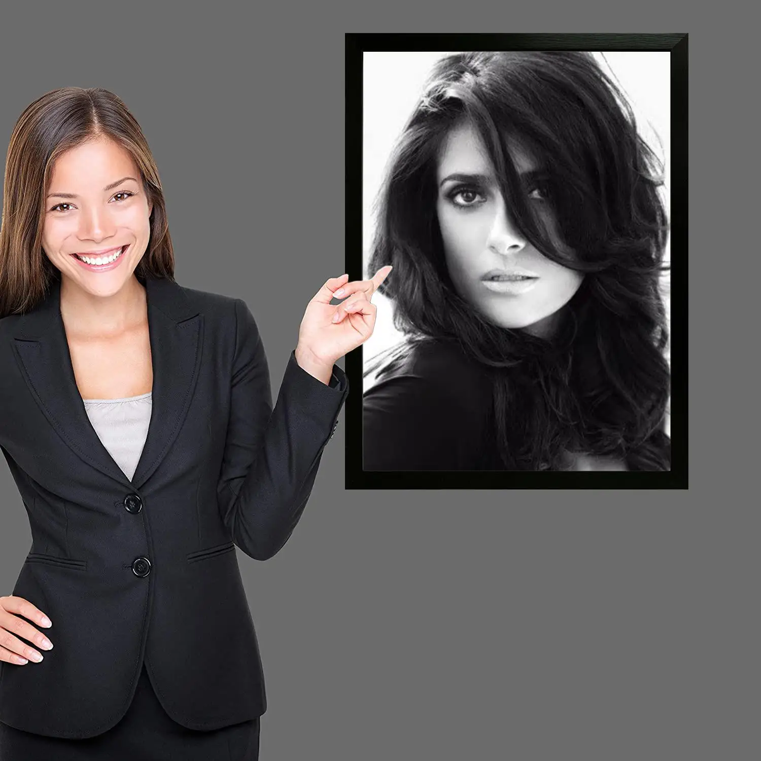 Salma Hayek Холст Художественный постер Настенное искусство Картина с принтом