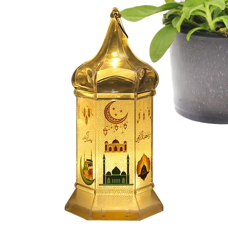 Linterna árabe de Ramadán Eid decoración de Ramadán, linterna Eid con batería, linterna de caballo para Festival de Oriente Medio