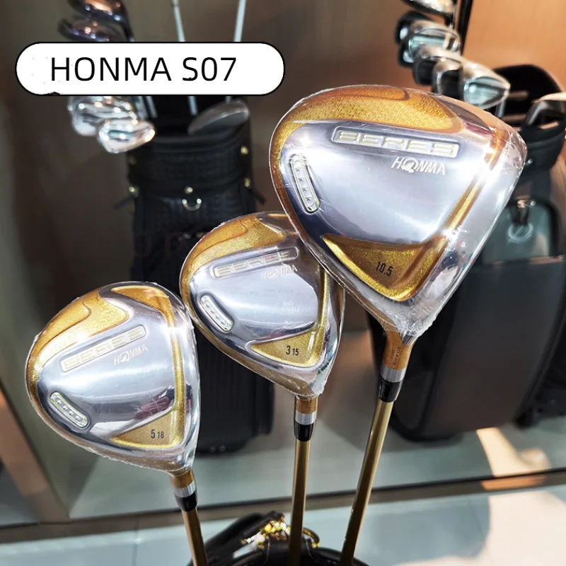 

2023 New Golf Driver set HONMA Beres S07 4 star Golf Driver + fairway woods (3 pcs) Graphite R S flex with Head cover