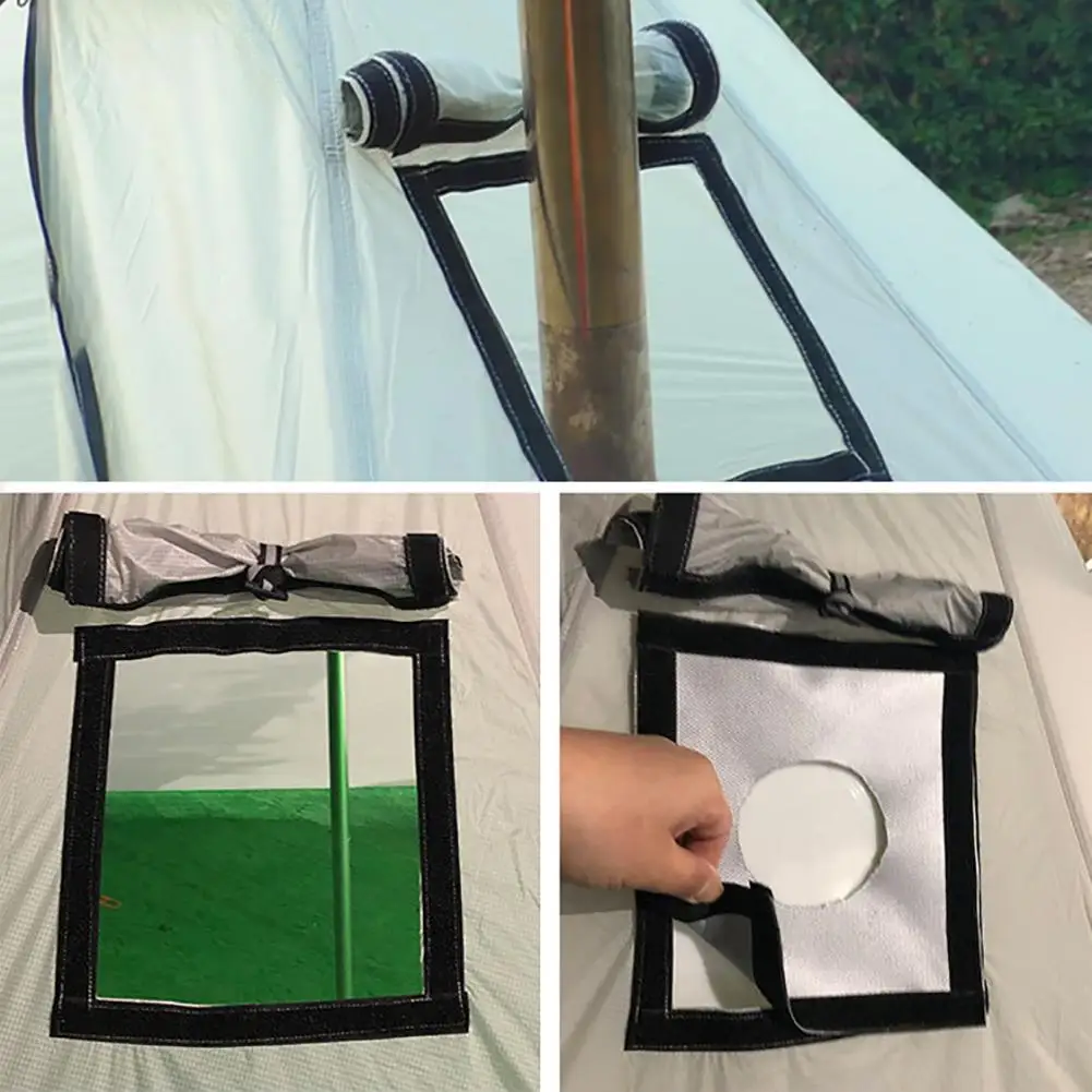 

Durable Fireproof Cloth 23x20cm Detachable Fire Prevention Replaceable Tent Stove Tent Wood Stove For Outdoor Camping