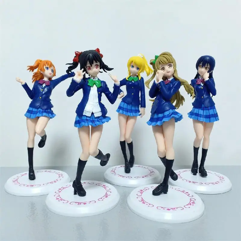 

Lovelive игровая аниме экшн-фигурка игрушка для красивых девушек Хонока Косака 5 шт. девушка-Idol ручной работы искусственный Декор Орнамент Пода...