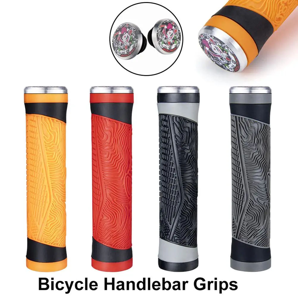 

Silicone Handlebar Grips Mountain Bike off-Road Shockproof Riding Grip Cover Ultra Light Bicycle Accessories mtb grips Dropship
