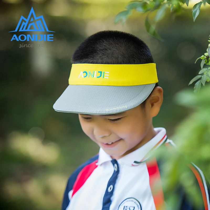AONIJIE E4606 Outdoor Adjustable Young Children Sport Wide Sun Visor Cap Hat for 5 To 12 Years Age Running Golf Fishing Marathon