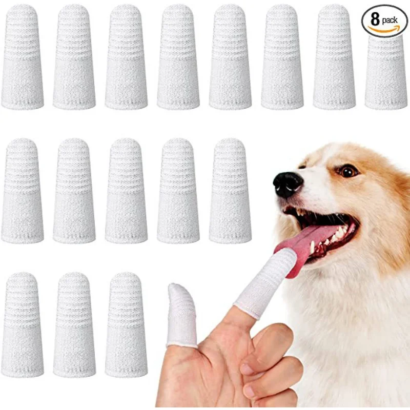 

2Pcs Soft Pet Finger Cots Toothbrush Teddy Dog Brush Bad Breath Tartar Teeth Tool Dog Cat Cleaning Pet Supplies Dog Accessories