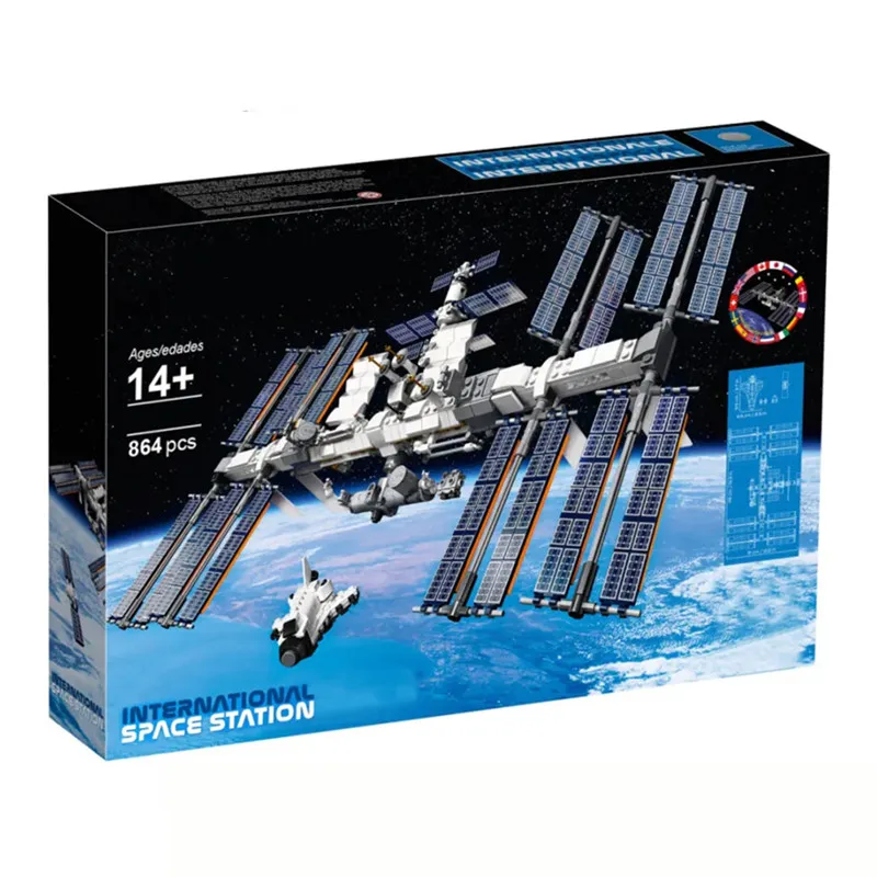 

21321 USA Apollo International Space Station 11 Lunar Moudle Lander Technical Building Block Bricks Kid Gift Toy