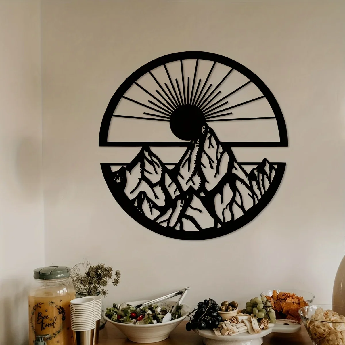 Металлический Горный И Солнцезащитный Диск Настенный Декор Современное Уличное