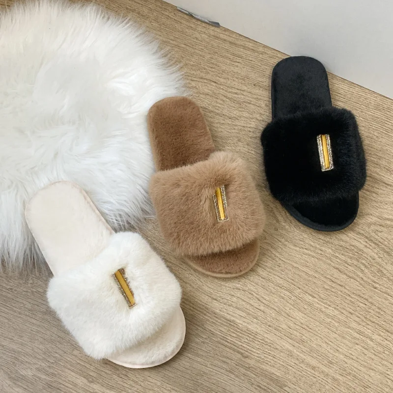 туфли женские обувь женская зимняя Сланцы на плоской подошве модные