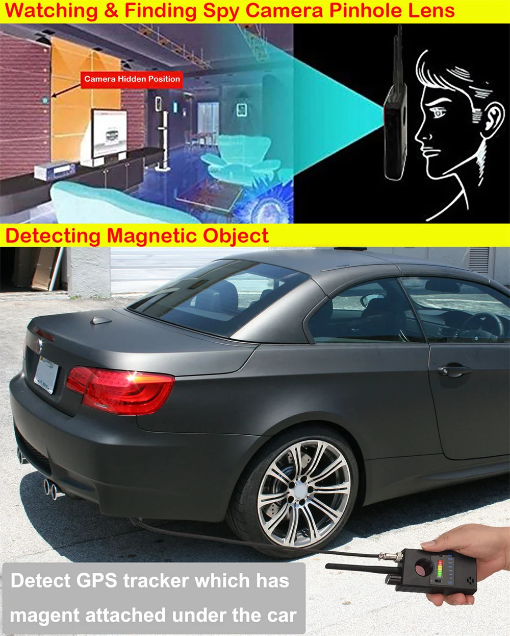 rf signal detector gsm wifi camera lens scanner for security anti candid gps track hidden camera detector anty spy bug detector free global shipping