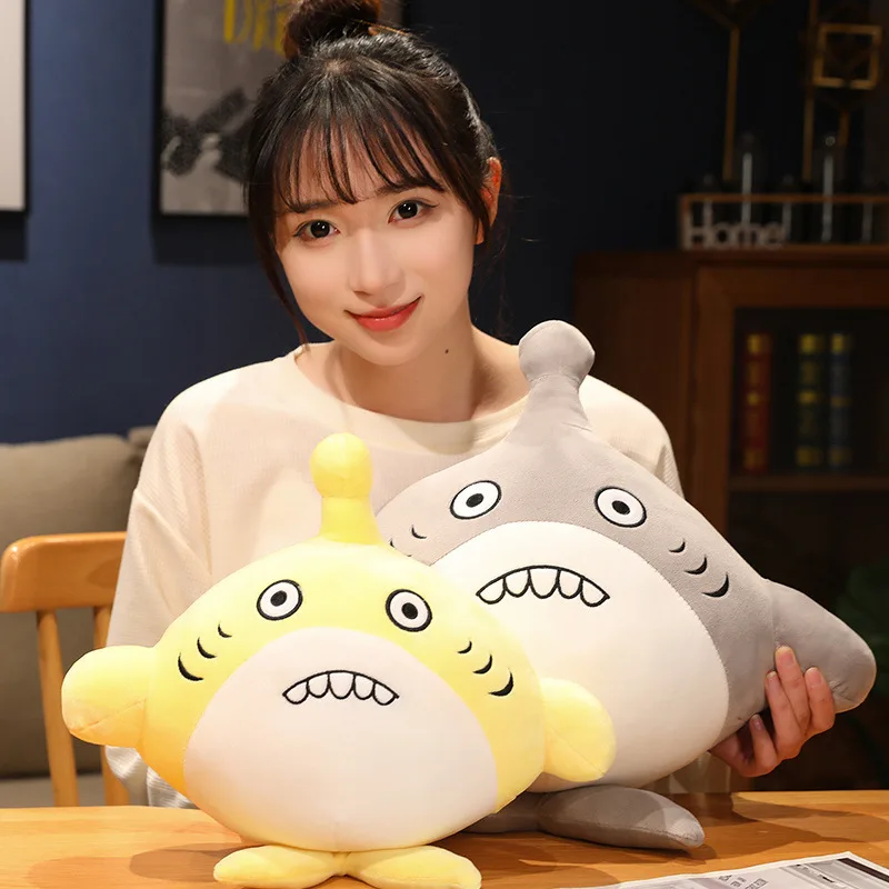 

30cm Cartoon Cute New Shark Egg Doll Plush Toys Creative Weird Simulation Shark Egg Shark Pillow Doll Children's Birthday Gift