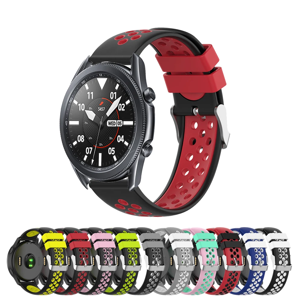 

Ремешок для Samsung Galaxy Watch 3 41 45 мм/Gear S3 S2 Classic, спортивный браслет для Galaxy Watch 4 Classic / Active 2 40 мм