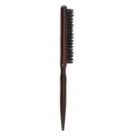 new salon comb hair teasing brush wooden handle back comb natural boar bristle