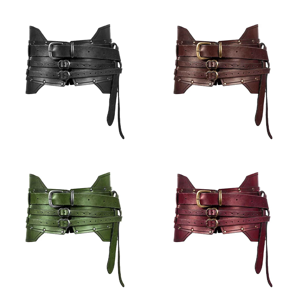 Medieval-Style Pirate Knight Armour Belt In Wide Width For Adults Adult Costume Outfits Long And Wide Artificial Leather