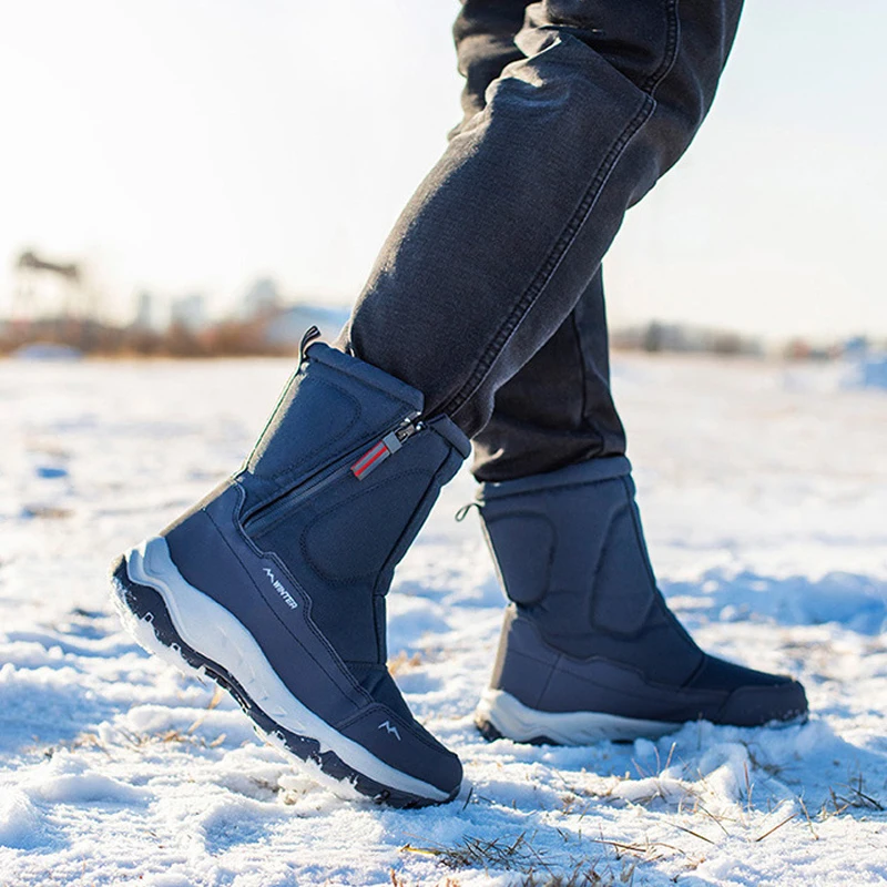 Xiaomi Mijia Winter Mens Hiking Boots Couple Snow Boots Outdoor Casual Short Boots Plus Velvet Warm Women's Outdoor Boots