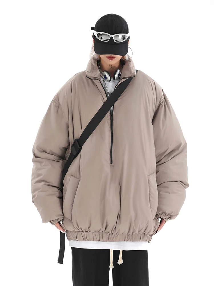 

2022 Winter Clothes Women Korean Fashion Oversize Cozy Puffer Jacket Warm Thick Outwear Cotton-padded Coats Stand Collar Parkas