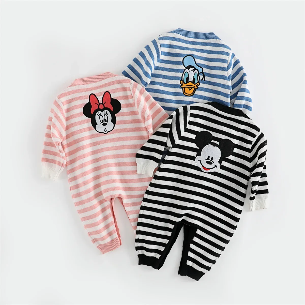 Детский Трикотажный Хлопковый комбинезон с длинным рукавом