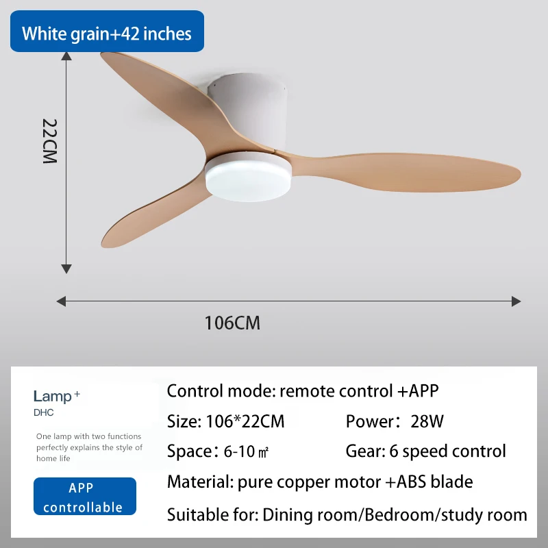 

Потолочный вентилятор с подсветкой INTELLIGENT FAN HJ-8052