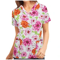 women clothing various patterns tops summer short sleeve v neck t shirt female printed work t shirts tee shirt femme